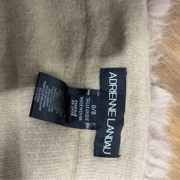 Adrienne Landau Scarf / Shawl - Rabbit Fur Trim - Picture 3 of 5